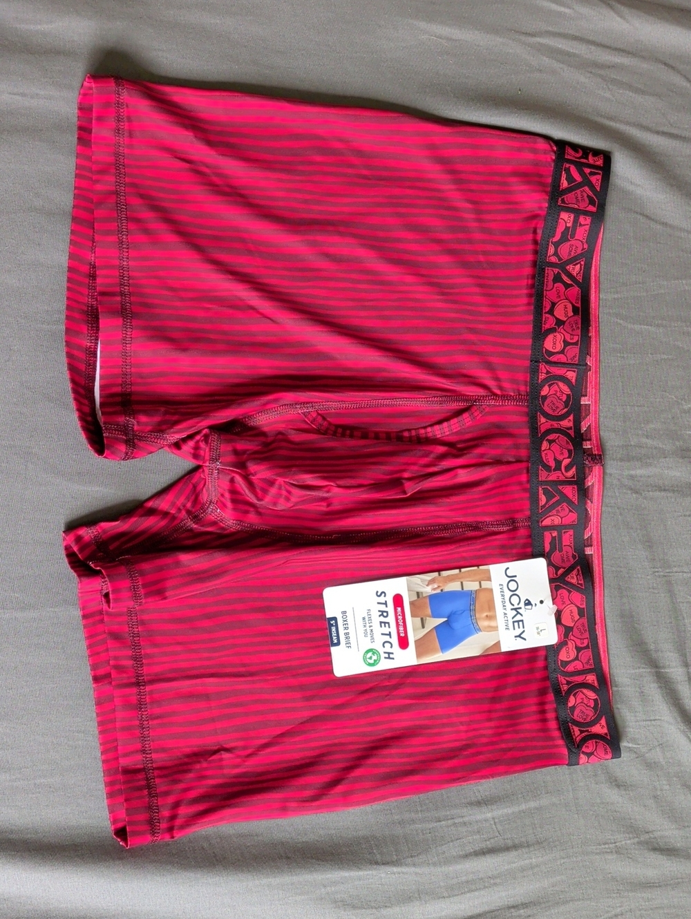Jockey Active Microfiber 5" Boxer Brief - Size L ( 36"-38" )